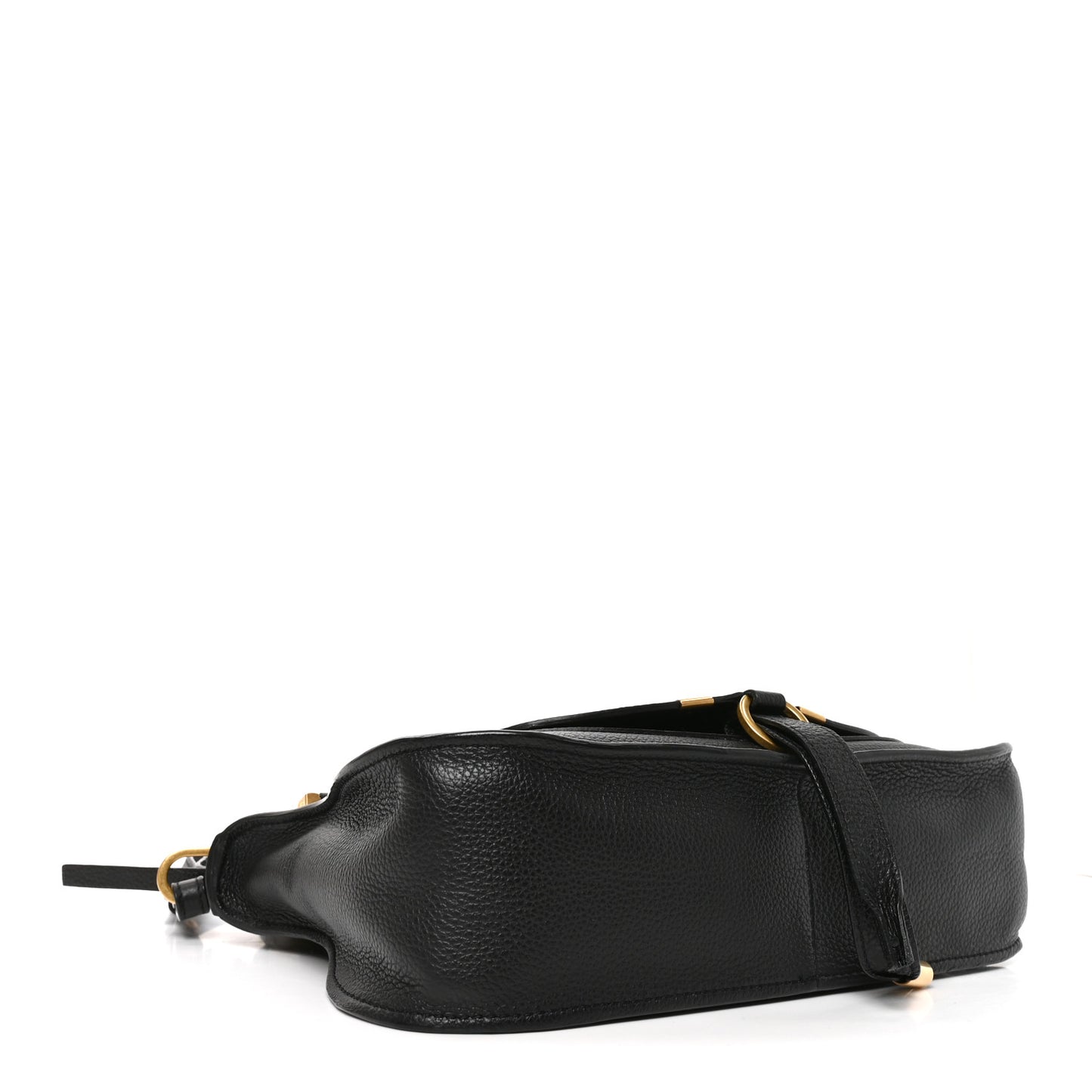 Calfskin Small Marcie Satchel Black