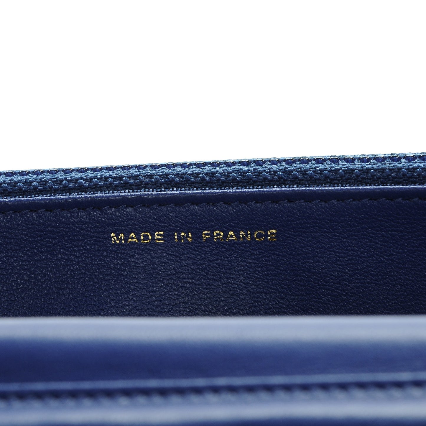 Lambskin Quilted Wallet On Chain WOC Dark Blue