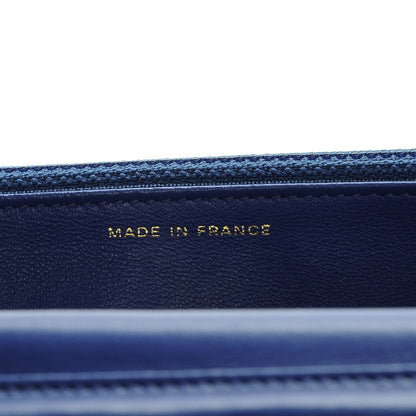 Chanel Lambskin Quilted Wallet On Chain WOC Dark Blue 7 of 9