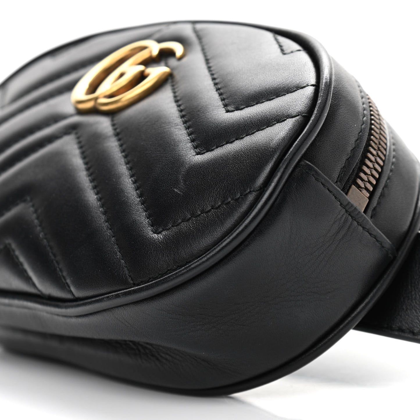 Calfskin Matelasse GG Marmont Belt Bag 95 38 Black