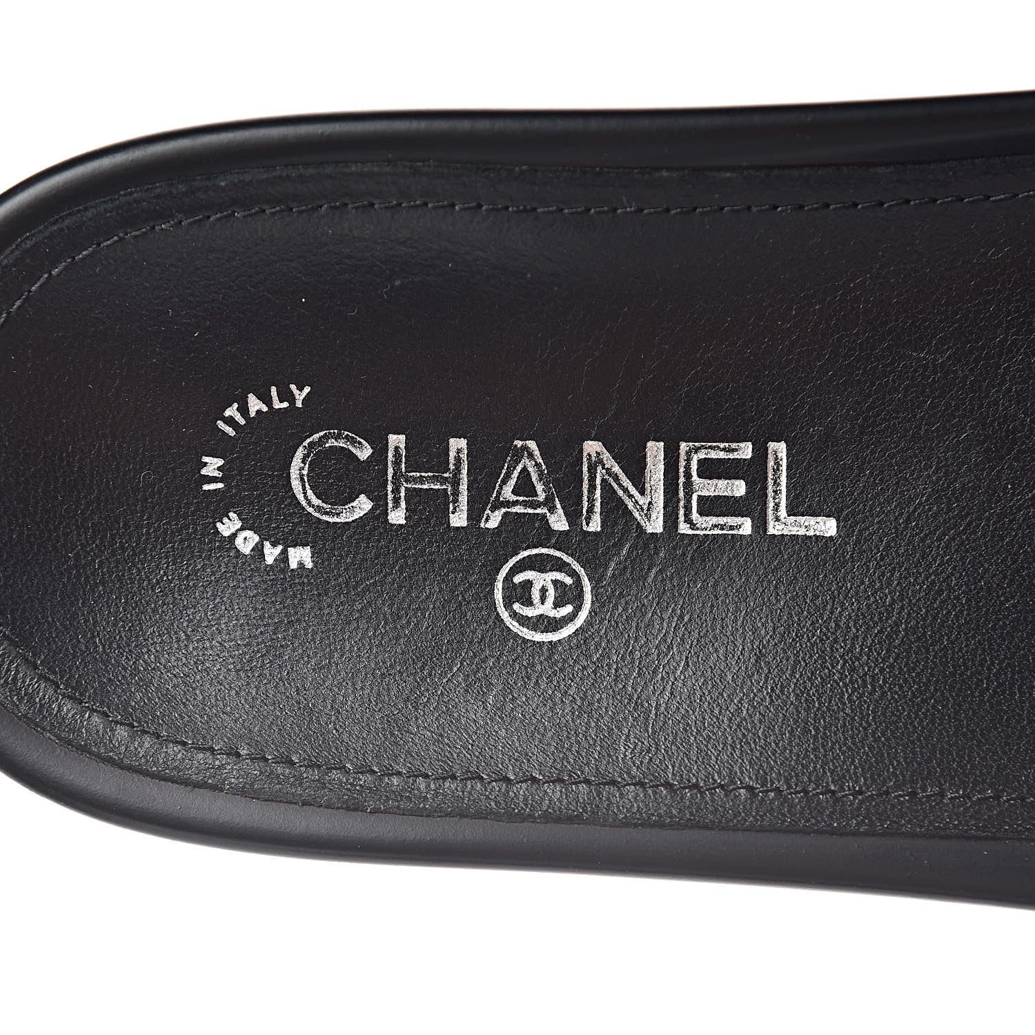 Chanel Tweed Lambskin Chain Flat Sandals 42 Black Multicolor 8 of 12