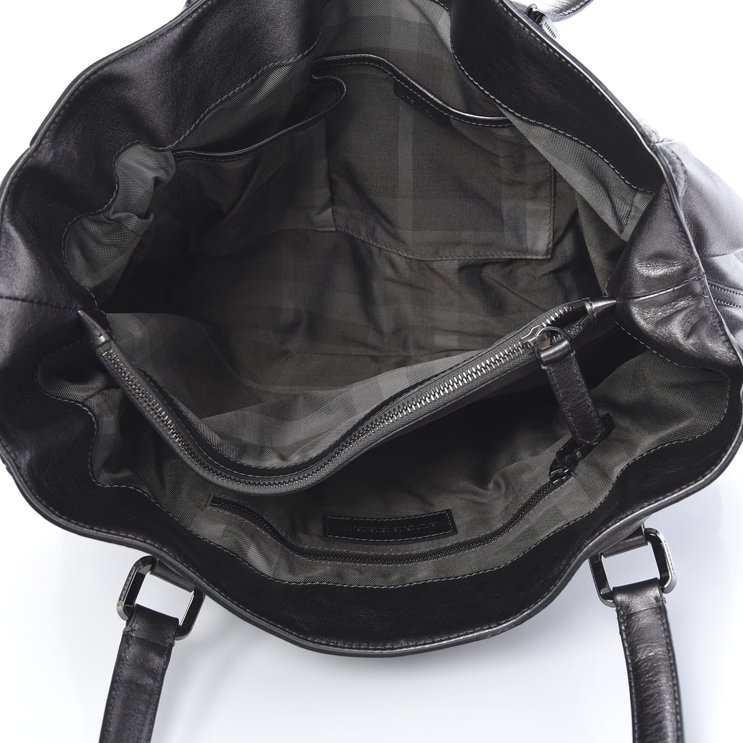 Burberry Metallic Calfskin Shoulder Bag Anthracite 5 of 13