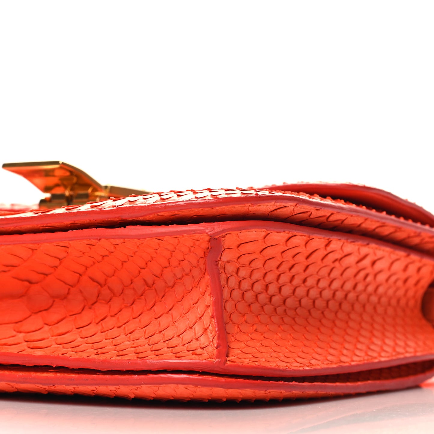 Snakeskin Classic Box Flap Orange