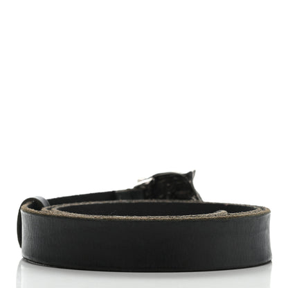 Gucci Calfskin Brass Feline Buckle Belt 95 38 Black 2 of 9
