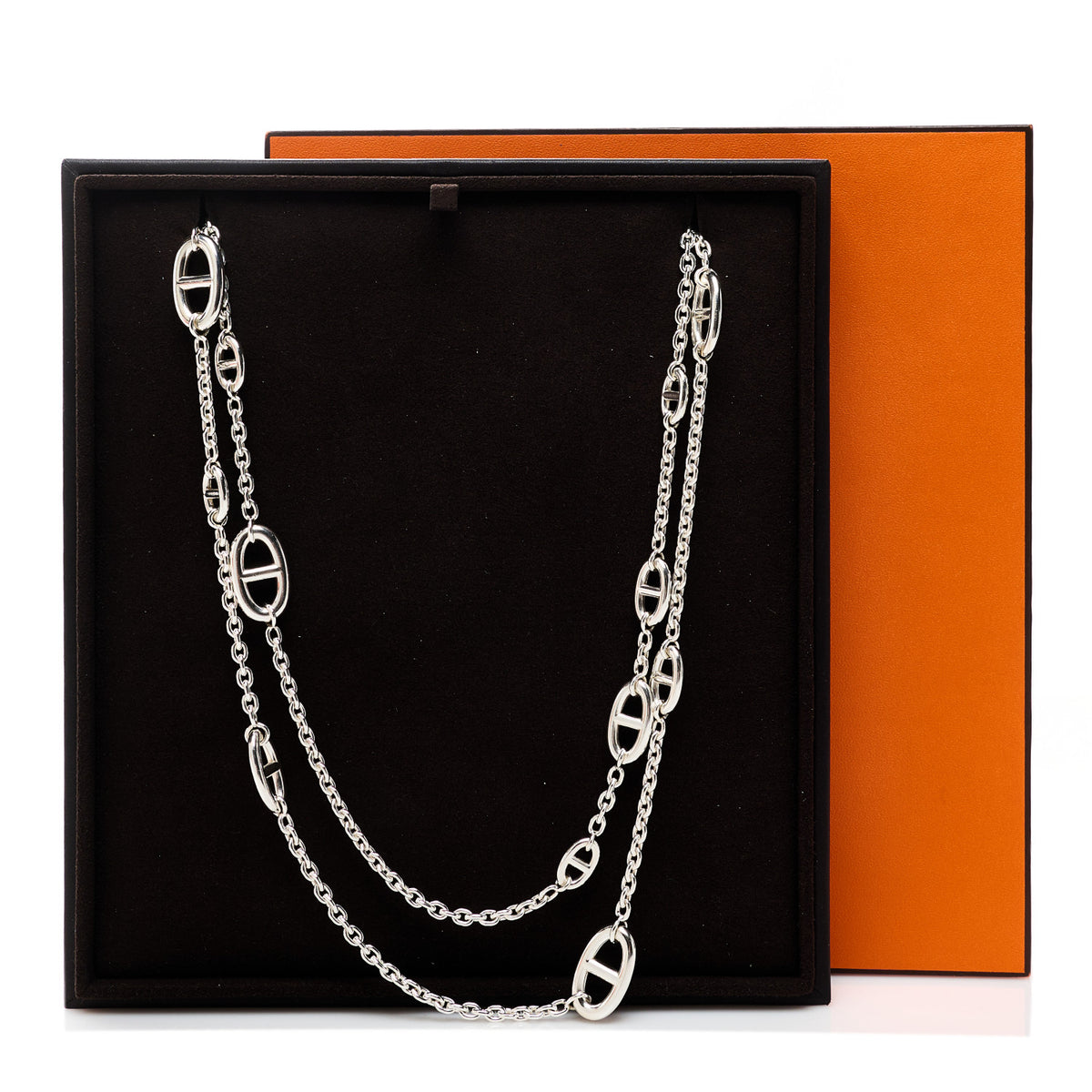 Hermes Sterling Silver Farandole Necklace 160 6 of 6
