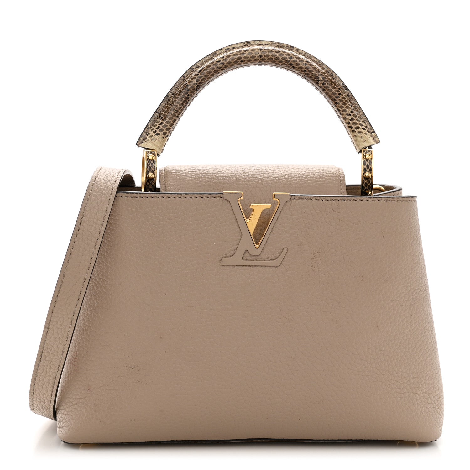 Louis Vuitton Taurillon Ayers Capucines BB Galet 1 of 12