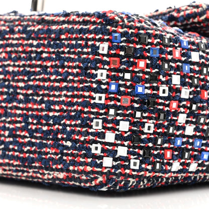 Chanel Sequin Tweed Mini Rectangular Flap Red White Blue 10 of 10