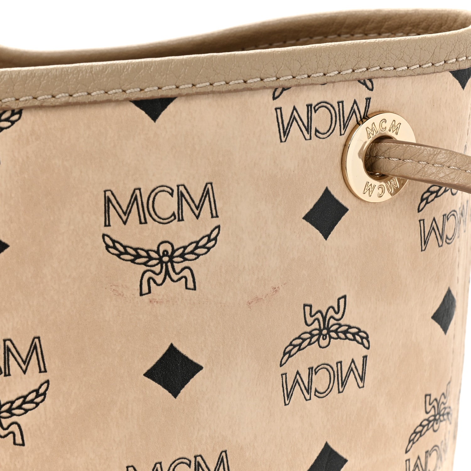 MCM Visetos Medium Liz Reversible Shopper Tote Beige 22 of 24