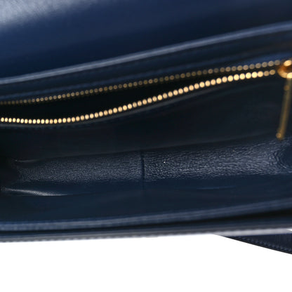 Celine Shiny Calfskin Small Triomphe Dark Blue 5 of 8