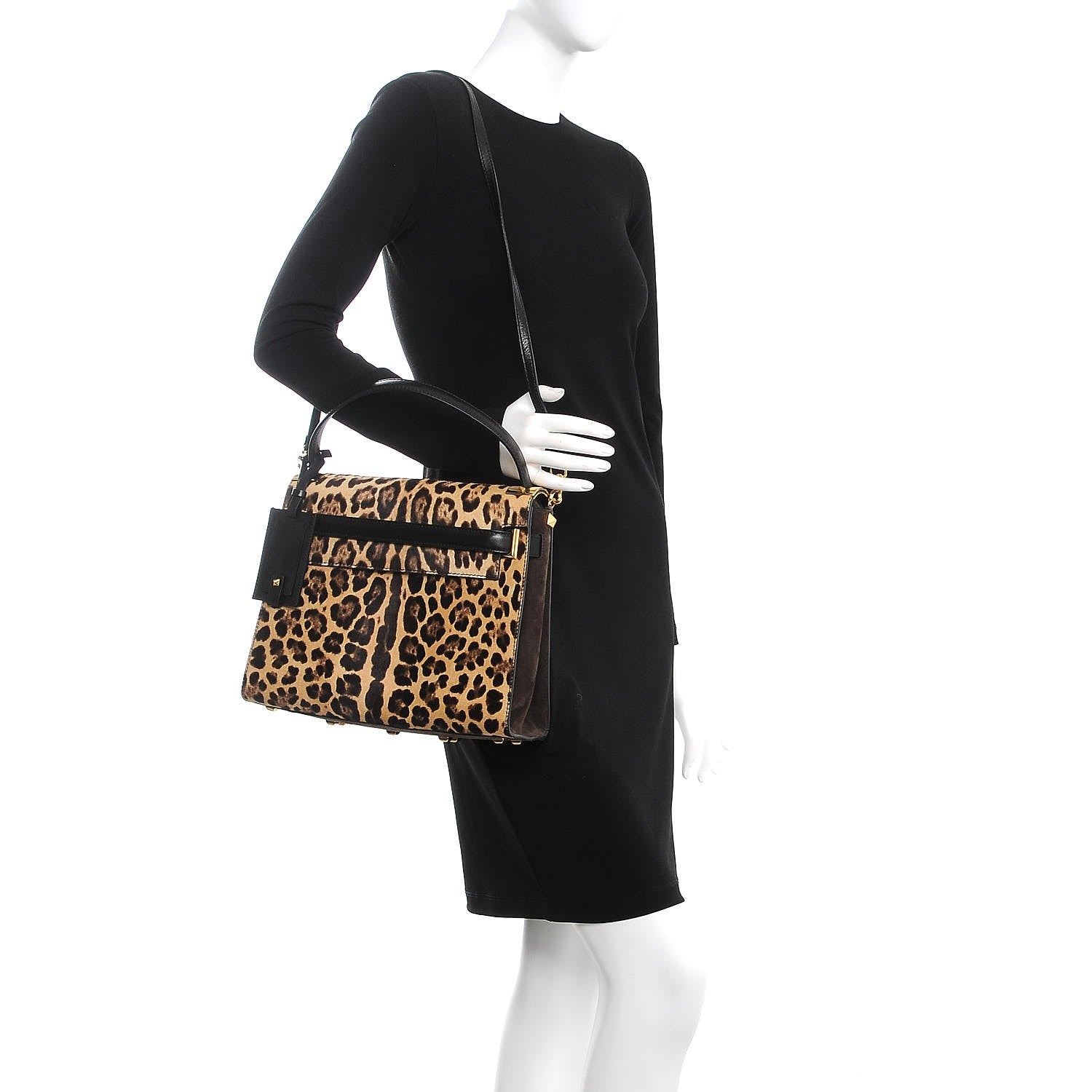 Valentino Garavani Calf Hair My Rockstud Frame Bag Leopard 3 of 23