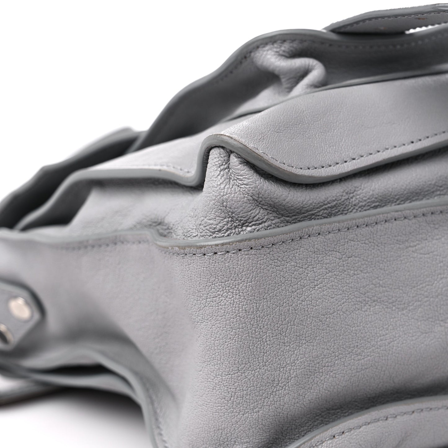Lambskin Medium PS1 Satchel Concrete Grey