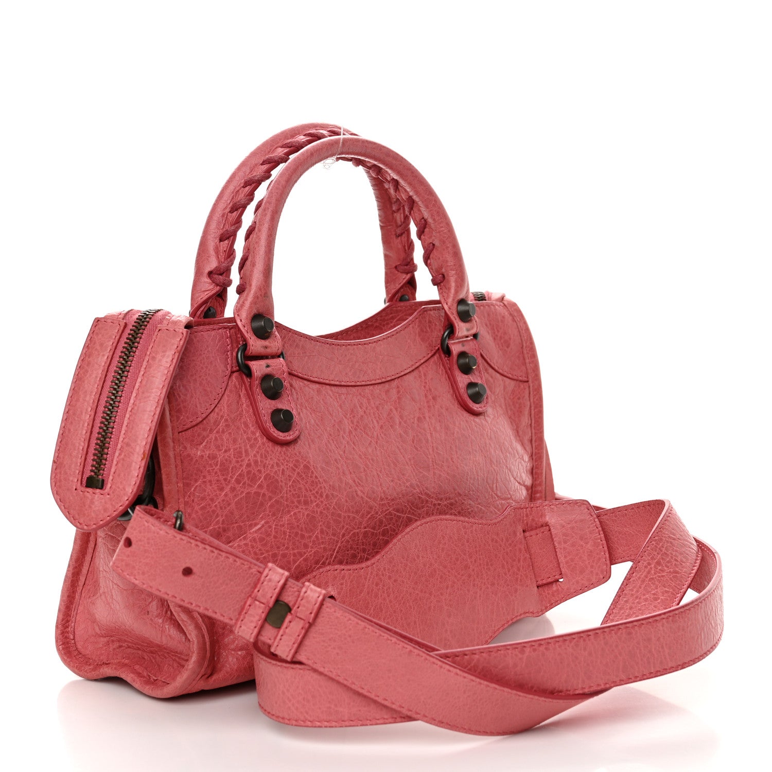 Balenciaga Agneau Classic Hardware Mini City Rose Bombon Raspberry 3 of 10