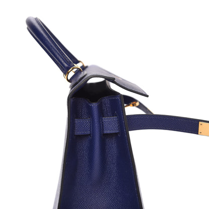 Hermes Epsom Kelly Sellier 32 Bleu Encre 17 of 36