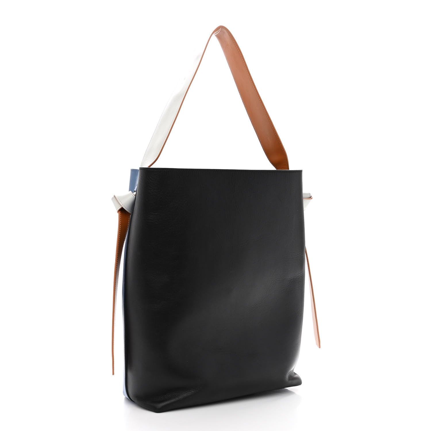 Celine Shiny Smooth Calfskin Small Twisted Cabas Washed Blue Black 4 of 16