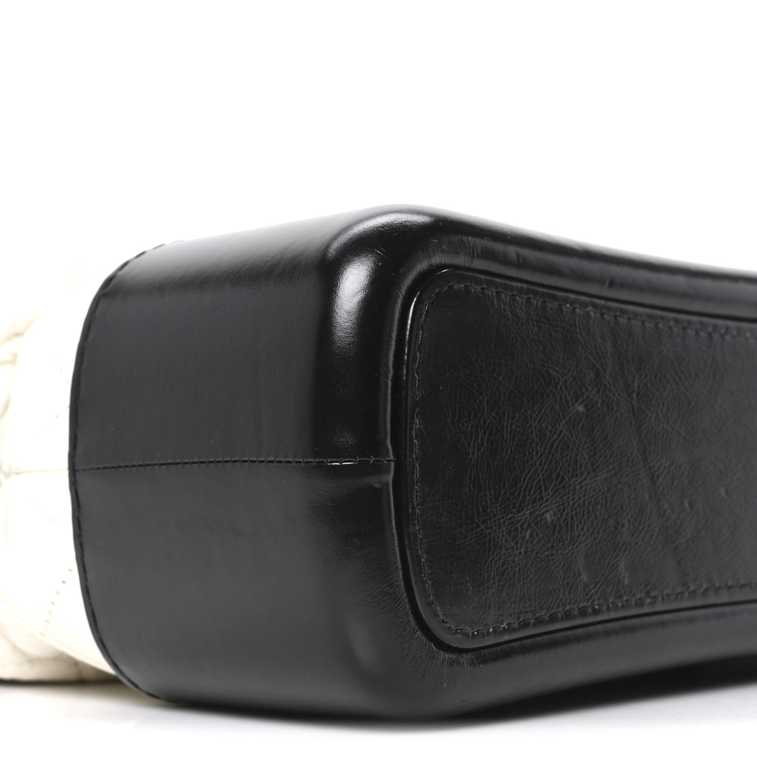 Chanel Aged Calfskin Quilted Medium Gabrielle Hobo Black White 9 of 10