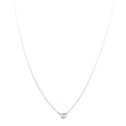 Tiffany Platinum Diamond .17ct Elsa Peretti Diamonds by the Yard Pendant Necklace 1 of 6