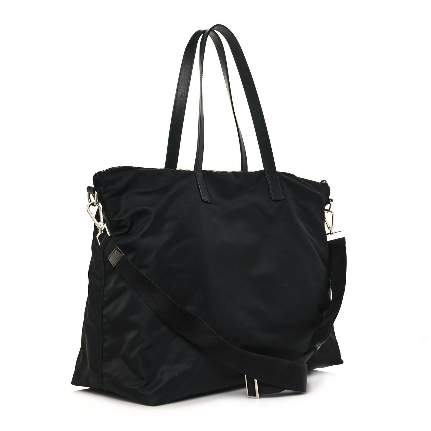 X JAMES JEAN Tessuto Nylon Patch Shopping Tote Black