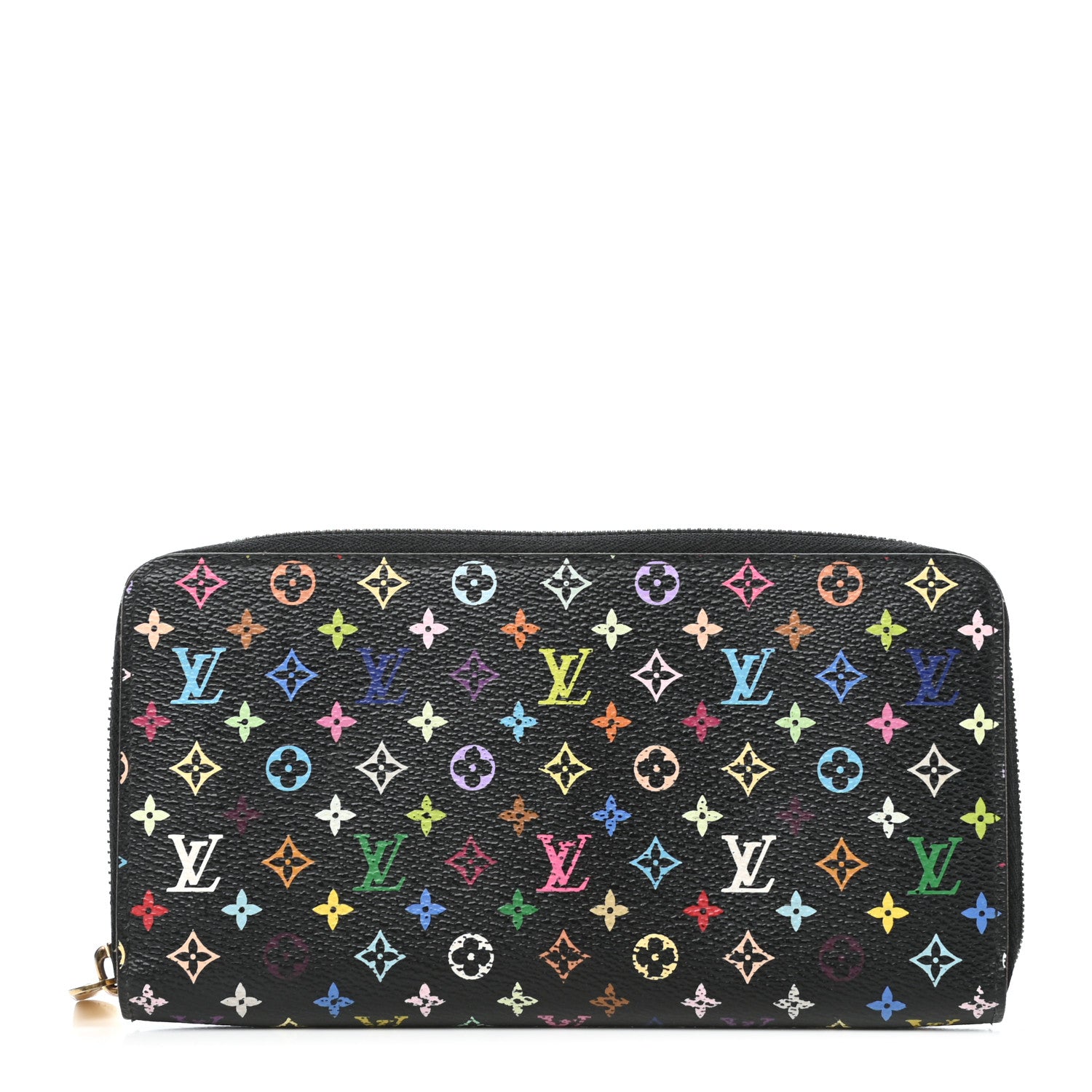 Louis Vuitton Monogram Multicolor Zippy Wallet Black Grenade 1 of 9