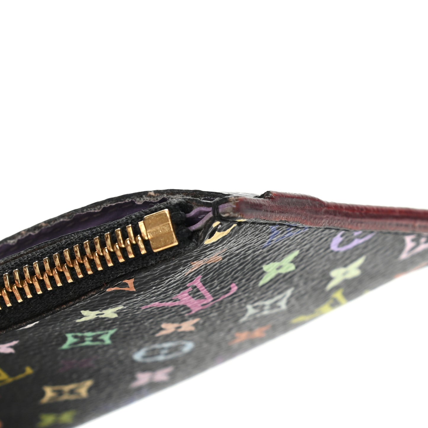 Monogram Multicolor Key Pouch Black Violet