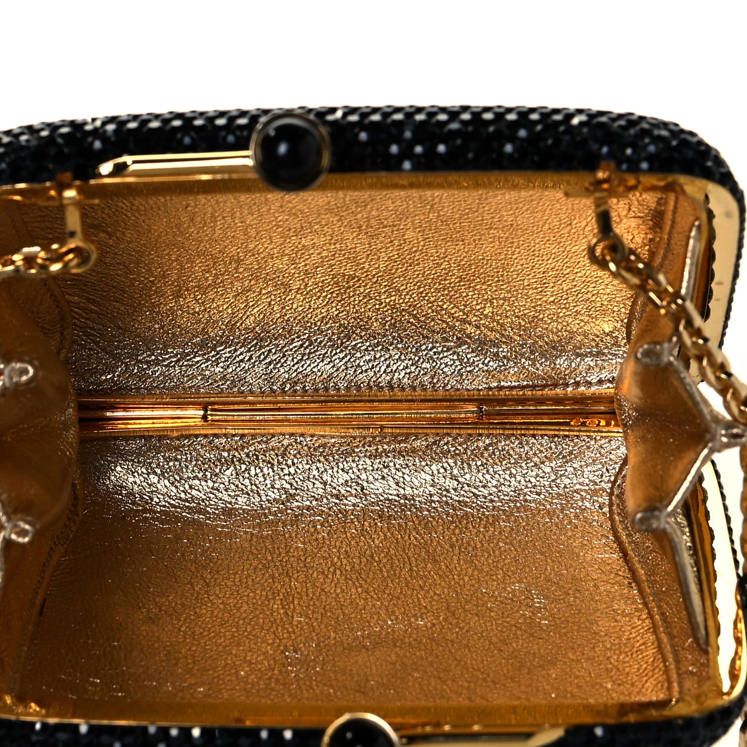 Judith Leiber Swarovski Crystal Minaudiere Clutch Black 5 of 9