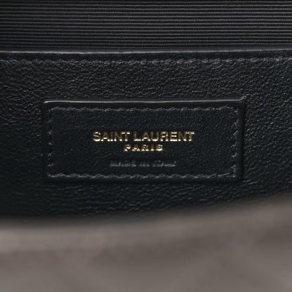 Saint Laurent Grain De Poudre Textured Mixed Matelasse Medium Triquilt Monogram Satchel Vert Kaki 5 of 7