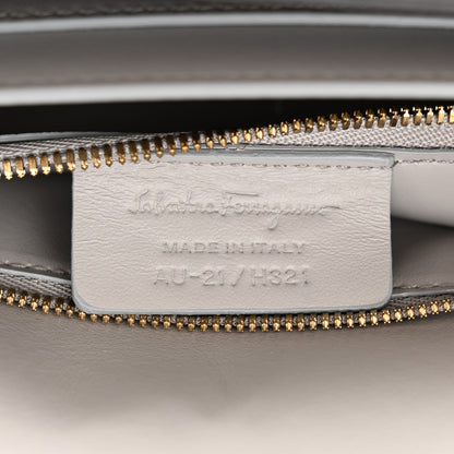 Salvatore Ferragamo Calfskin Joanne Crossbody Pale Grey 7 of 11