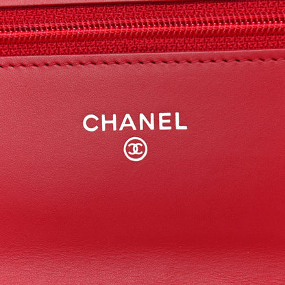 Chanel Caviar Timeless CC Wallet On Chain WOC Dark Pink 5 of 11
