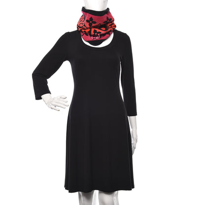 Louis Vuitton Wool Cashmere Monogram Sunset Snood Scarf Black 2 of 5