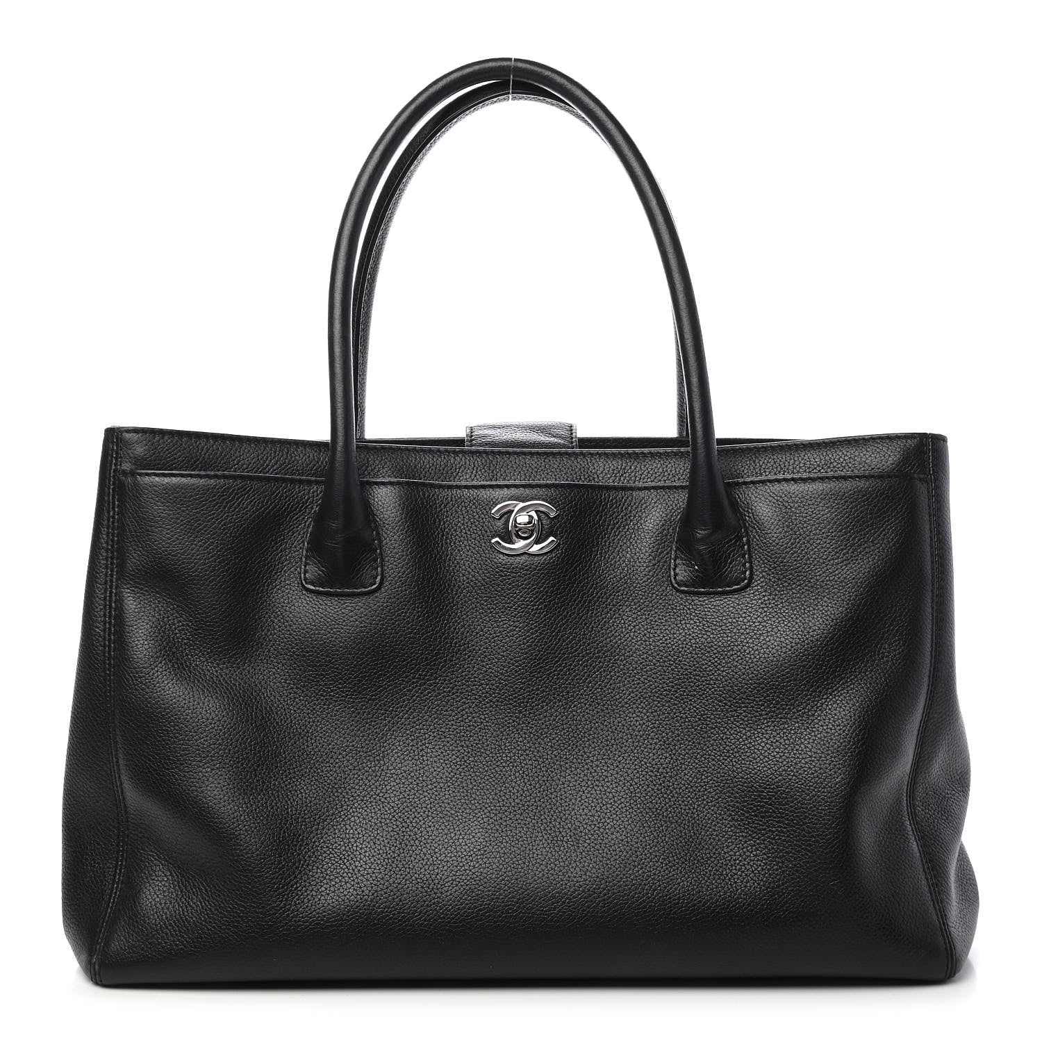 Chanel Calfskin Cerf Executive Shopper Tote Black 1 of 12