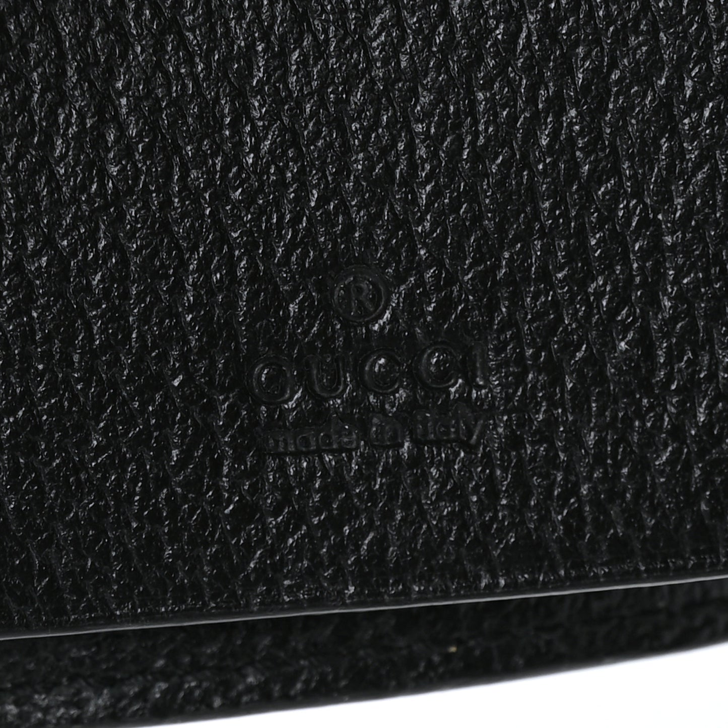Pebbled Calfskin Bee 6 Key Holder Case Black