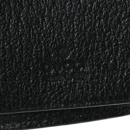 Gucci Pebbled Calfskin Bee 6 Key Holder Case Black 8 of 8