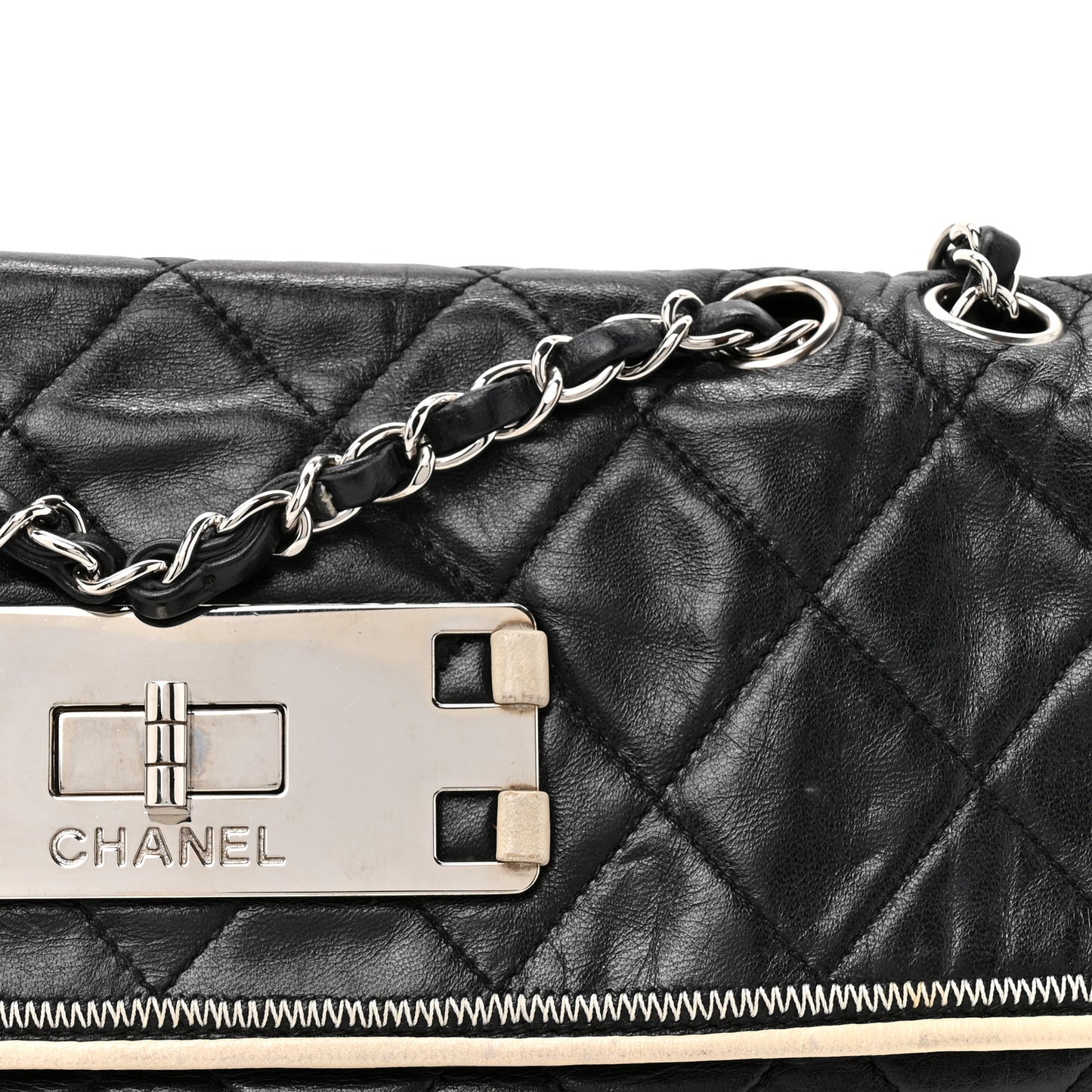 Lambskin East West Mademoiselle Flap Black