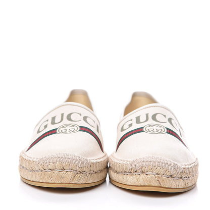 Gucci Canvas Logo Espadrilles 39 Greggio White 2 of 11
