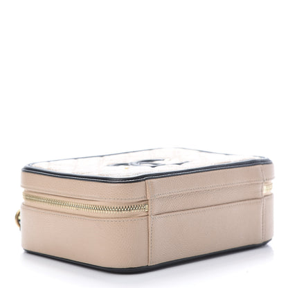Chanel Caviar Quilted Medium CC Filigree Vanity Case Beige Black 4 of 14