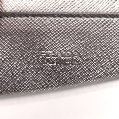 Prada Saffiano Metal Chain Wallet Cromo 7 of 11