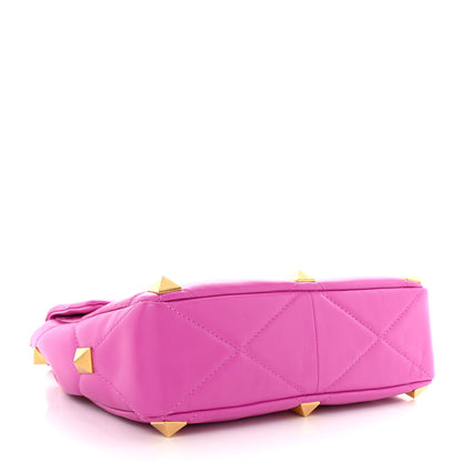 Valentino Garavani Nappa Large Roman Stud Shoulder Bag Radiant Orchid 4 of 9