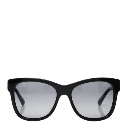 Chanel Acetate Polarized Square CC Sunglasses 5380 Black 2 of 8