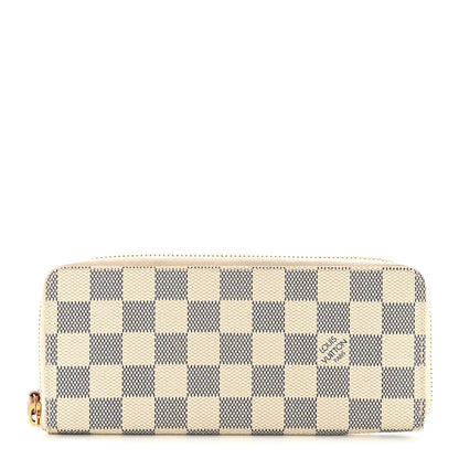 Louis Vuitton Damier Azur Clemence Wallet Rose Ballerine 1 of 9