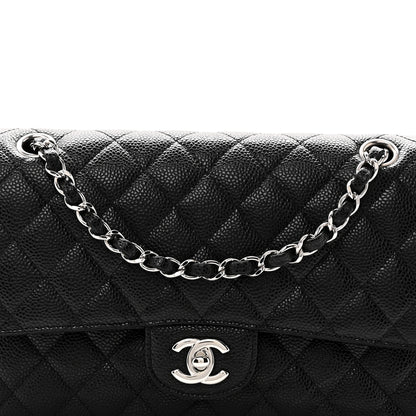 Chanel Caviar Quilted Medium Double Flap Black 8 of 10