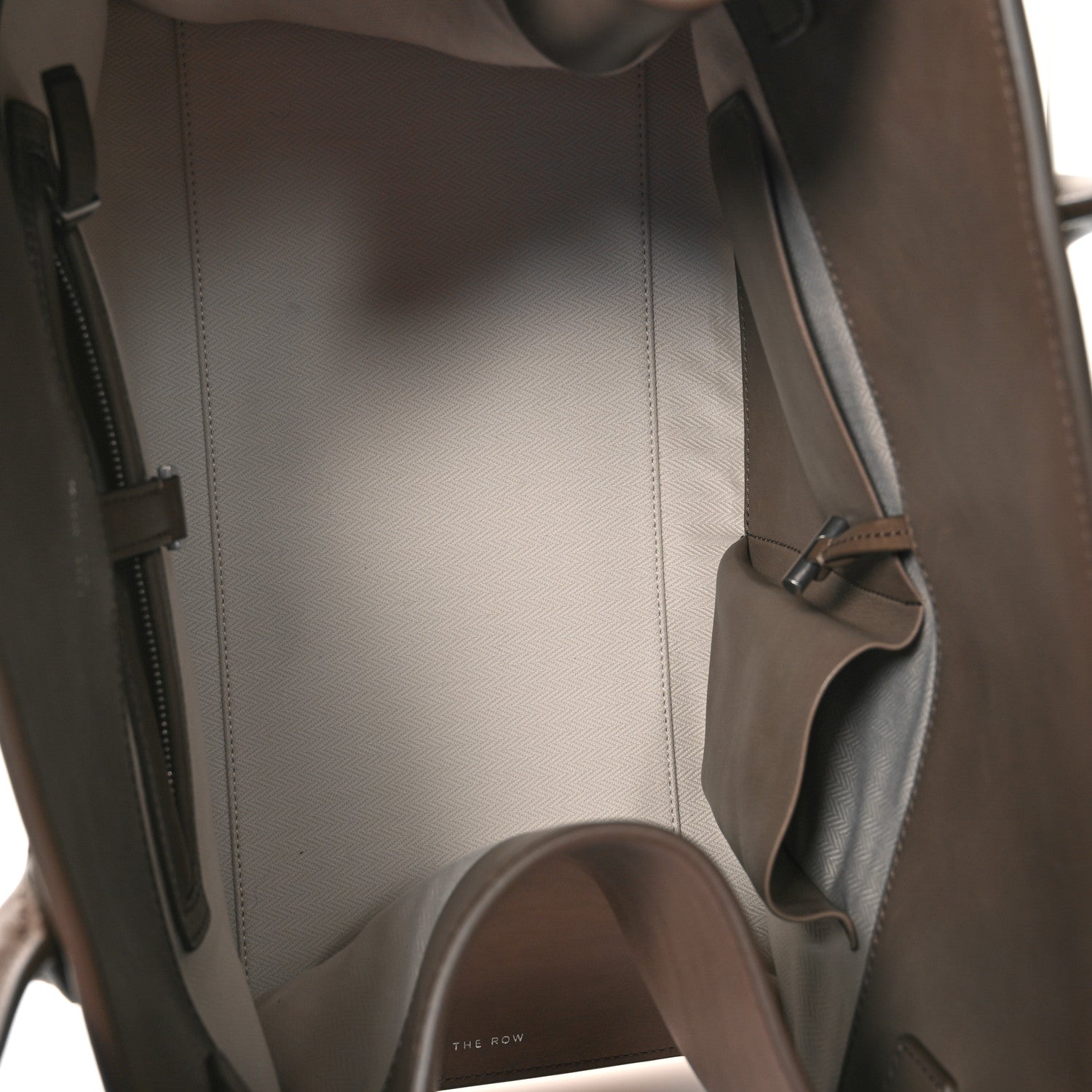 The Row Polished Saddle Calfskin Soft Margaux 15 Mouse Grey 5 of 11
