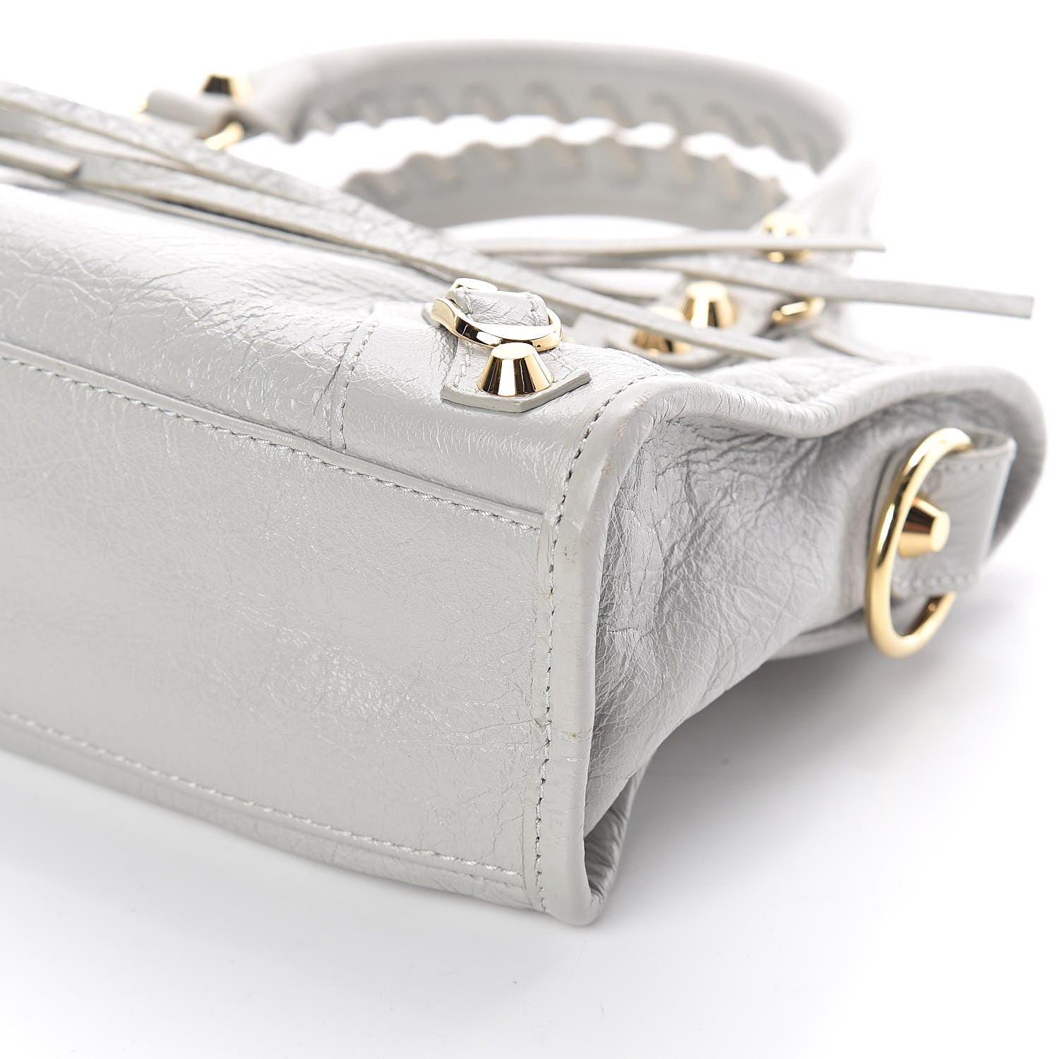 Balenciaga Agneau Classic Gold Hardware Mini City Gris Nuage 9 of 9