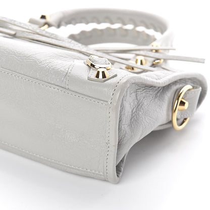 Balenciaga Agneau Classic Gold Hardware Mini City Gris Nuage 9 of 9