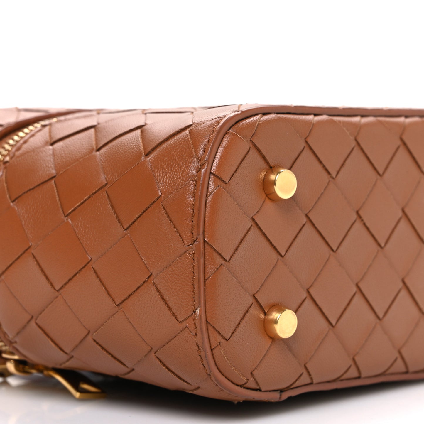 Nappa Intrecciato Small Vanity Case Wood