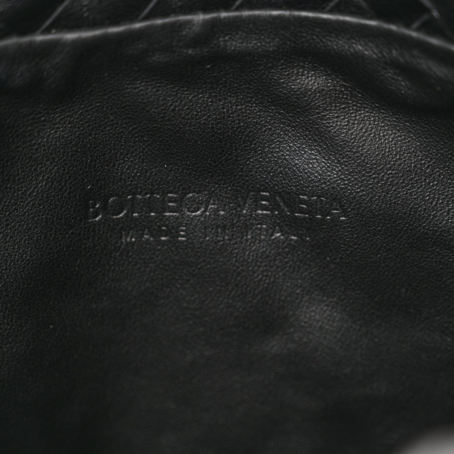 Nappa Intrecciato Small Bulb Black