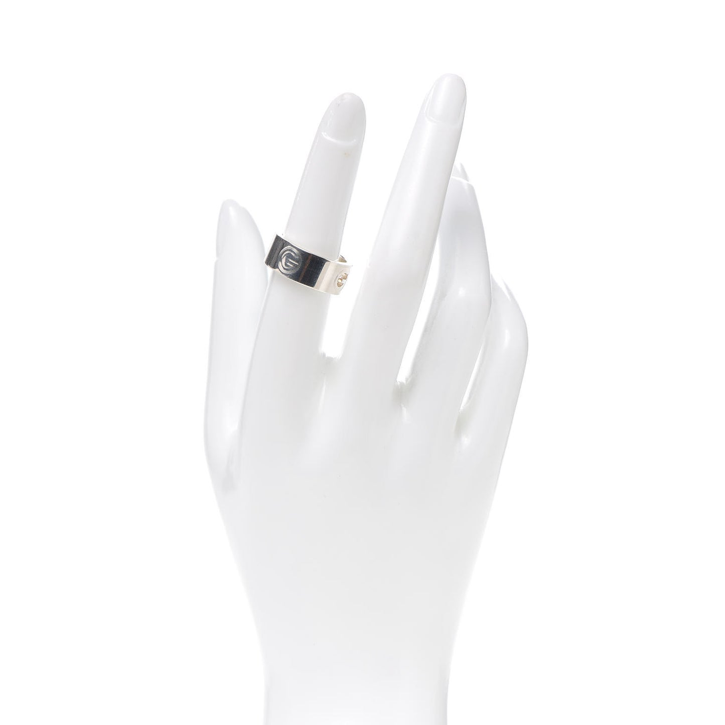 Sterling Silver G Cutout Band Ring 54 6.75