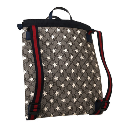 Gucci Soft GG Supreme Monogram Stars Childrens Drawstring Backpack Beige Ebony Yellow Royal 2 of 8
