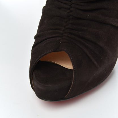 Christian Louboutin Suede Treopli 120 Booties 36 Moka 14 of 18
