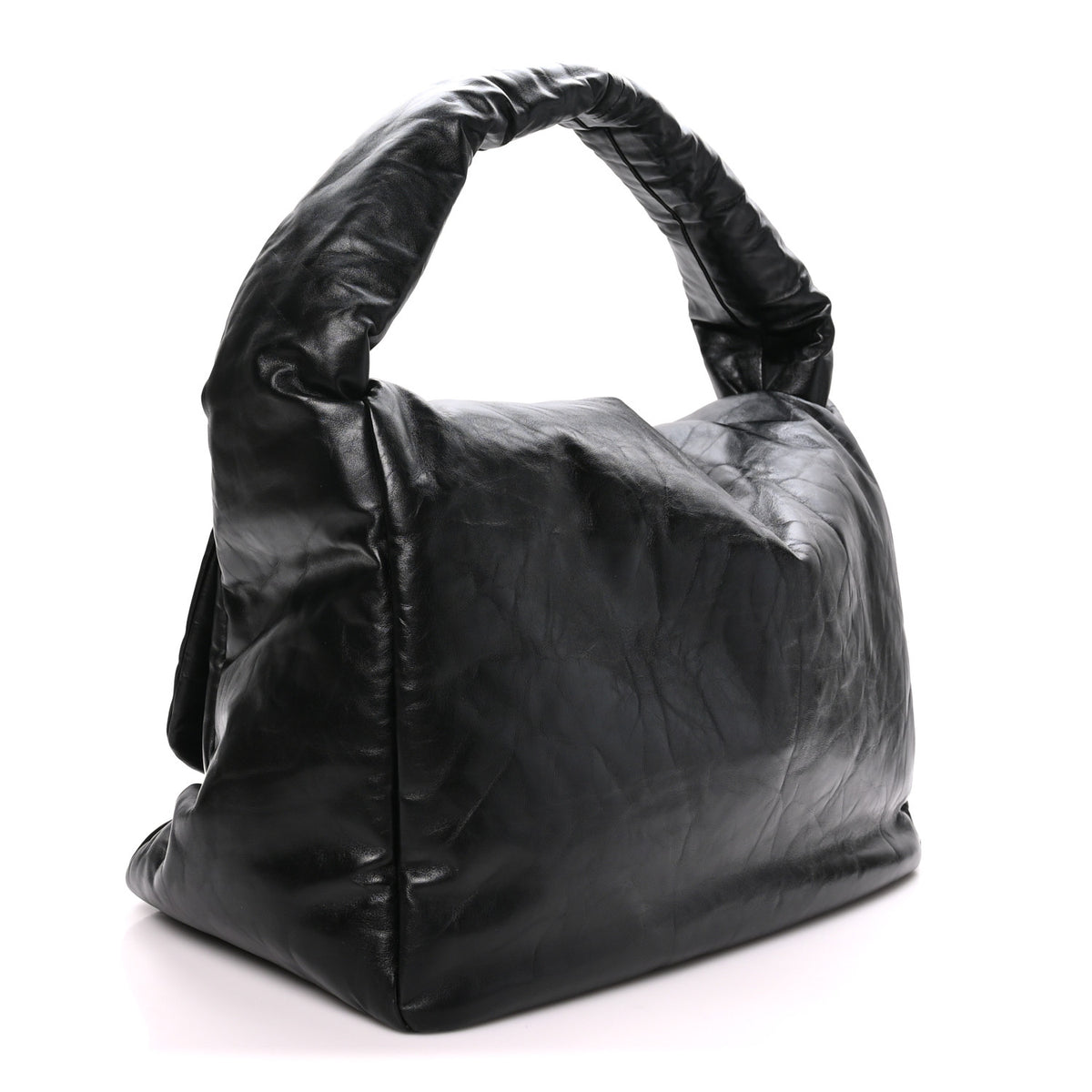 Balenciaga Calfskin Large Monaco Sling Shoulder Bag Black 3 of 9