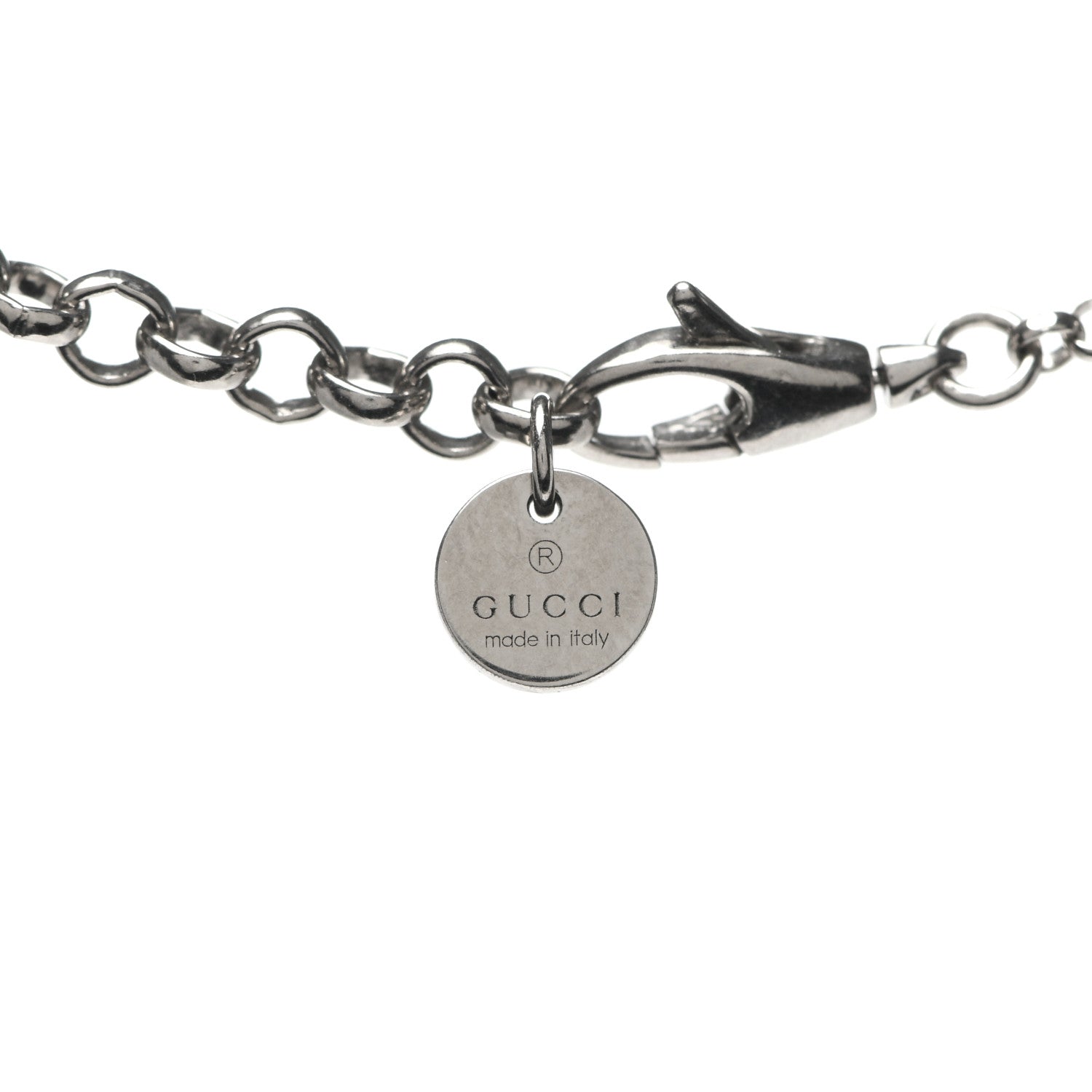 Gucci Sterling Silver Interlocking G Pendant Necklace 5 of 5