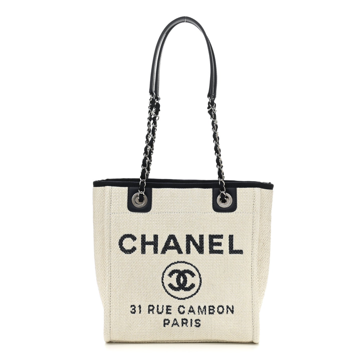 Mixed Fibers Mini Deauville Tote White